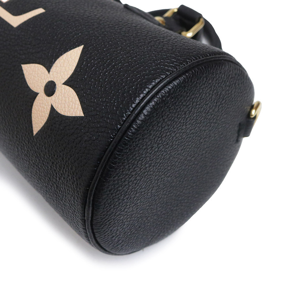 LOUIS VUITTON Papillon Empreinte Black Beige Shoulder Handbag Crossbody - Picture 10 of 10